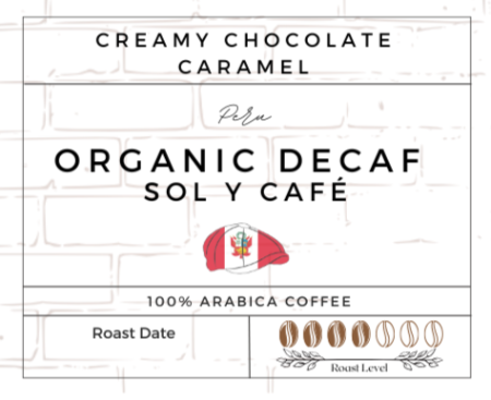 Decaf Peru: Organic Sol Y Café Single Serve Pod